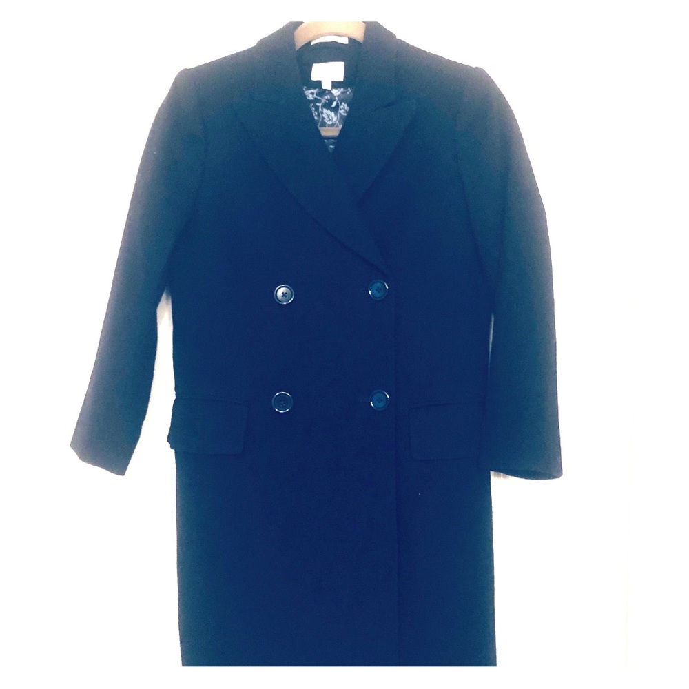 Doublebreasted navy 3/4 sleeve midlength Gant coat